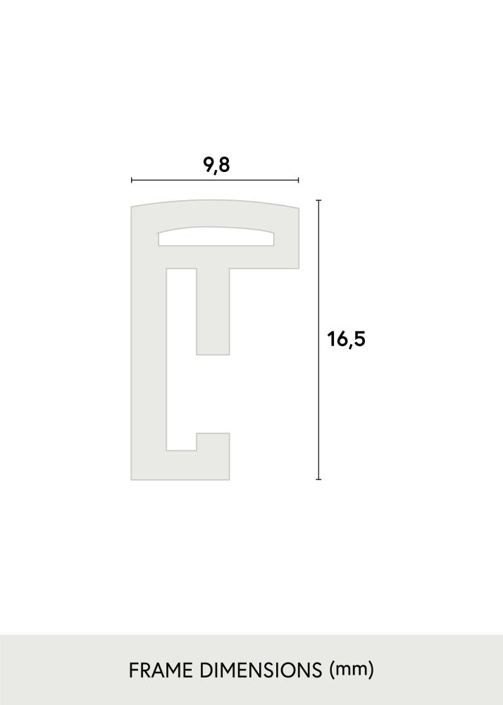 Ramme Scandi Sort 70x100 cm - Passepartout Hvid 24x36 inches