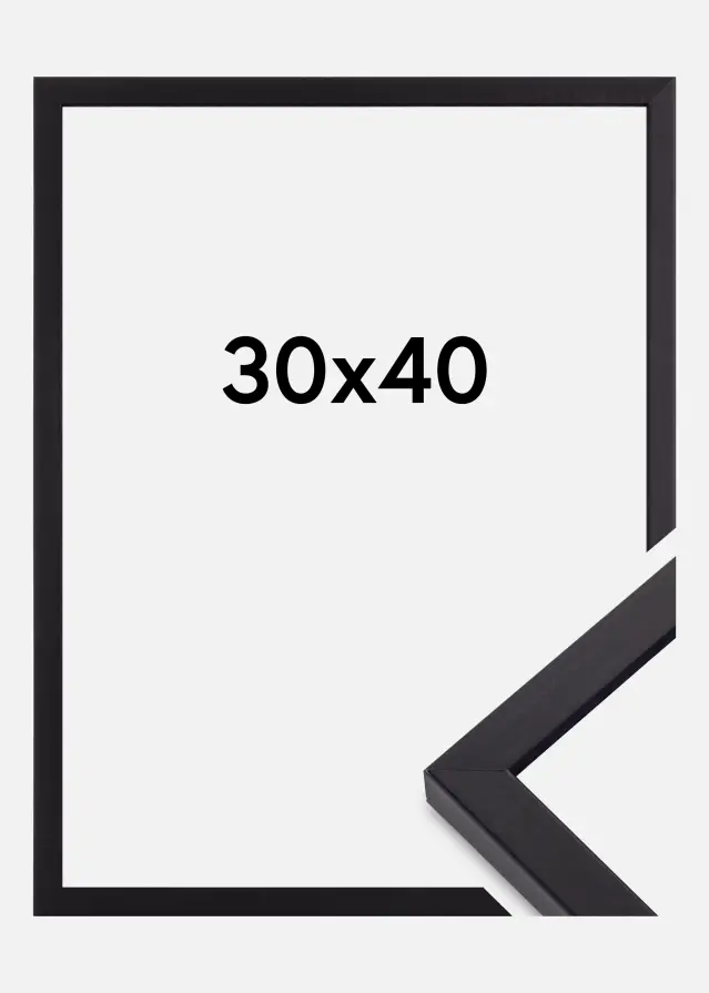 Ramme Torrance Mat antirefleksglas Sort 30x40 cm