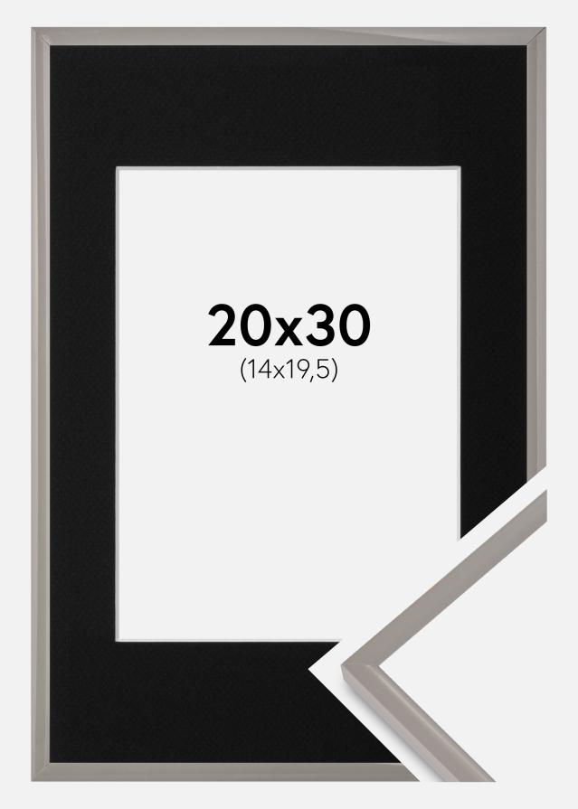 Ramme New Lifestyle Earth Grey 20x30 cm - Passepartout Sort 15x21 cm (A5)
