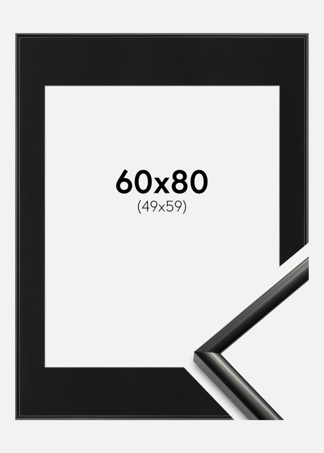 Ramme New Lifestyle Sort 60x80 cm - Passepartout Sort 50x60 cm
