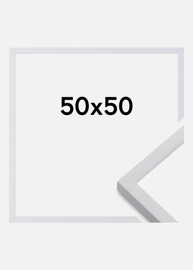 Ramme Exklusiv Hvid 50x50 cm