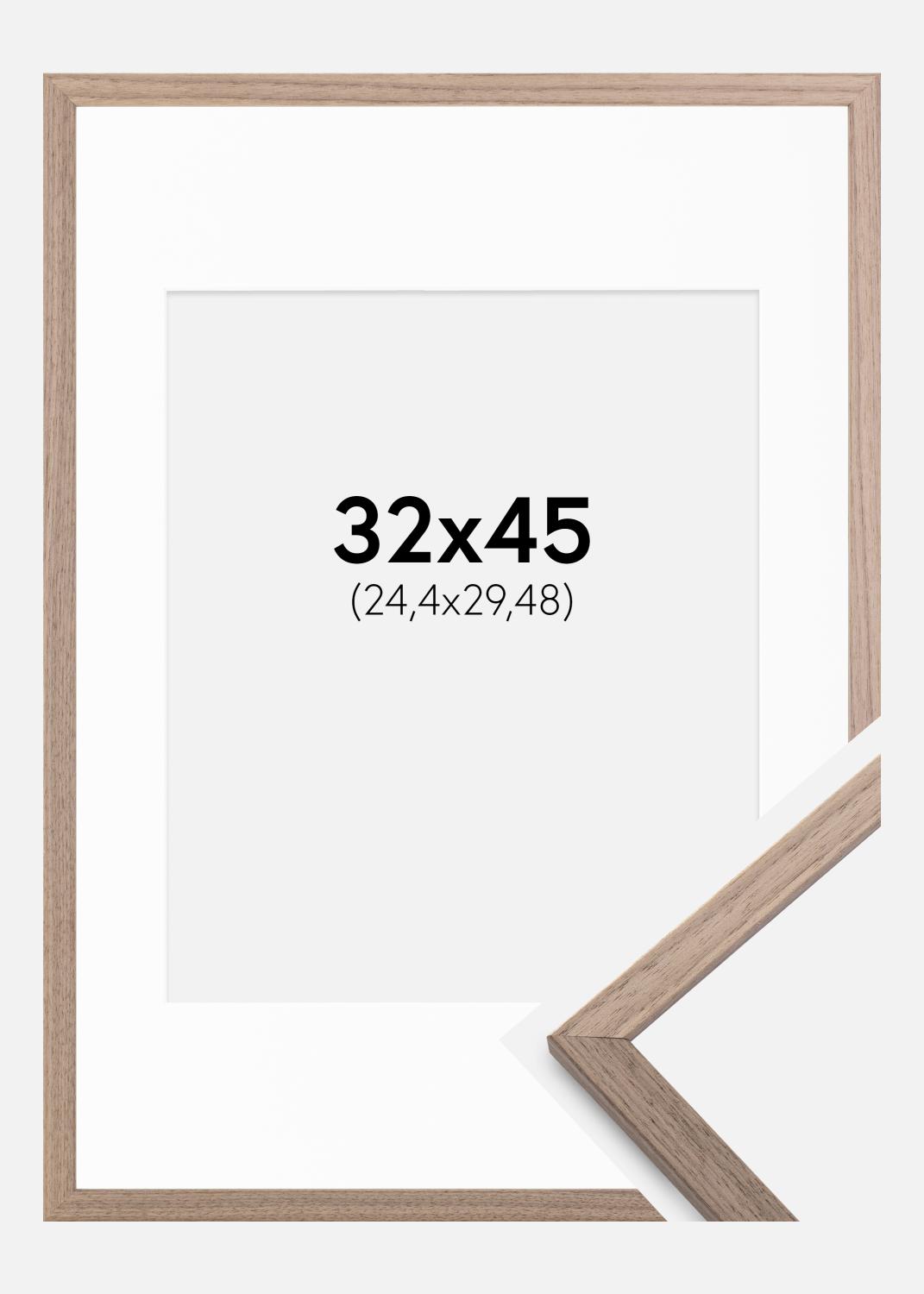 Product Image for Ramme Edsbyn Lys Valnød 32x45 cm - Passepartout Hvid 10x12 inches