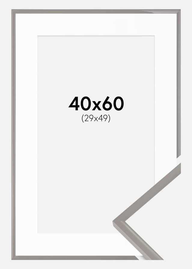 Ramme New Lifestyle Earth Grey 40x60 cm - Passepartout Hvid 30x50 cm