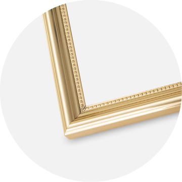 Ramme Gala Guld 40x50 cm - Passepartout Hvid 30x40 cm