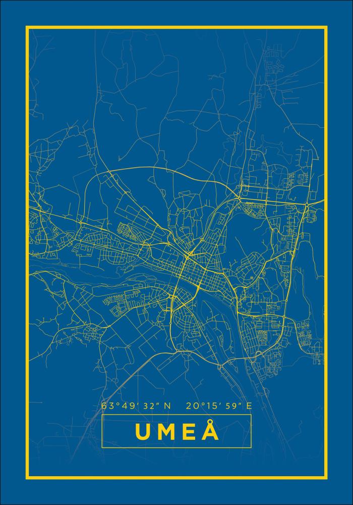 Kort - Umeå - Blå