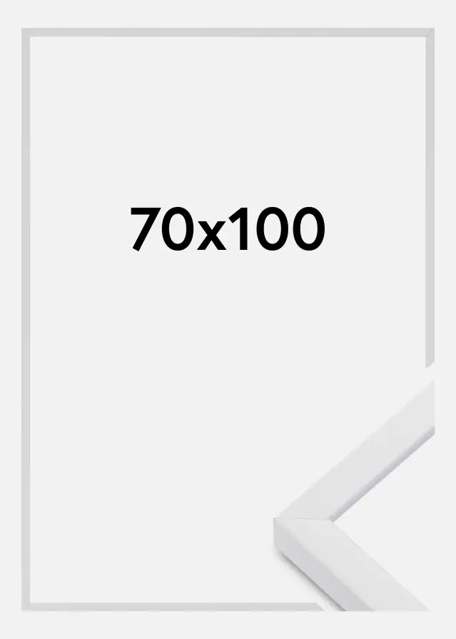 Ramme E-Line Wide Akrylglas Hvid 70x100 cm