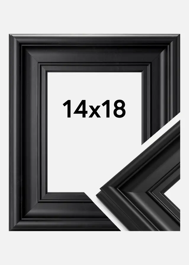 Ramme Mora Premium Sort 14x18 cm