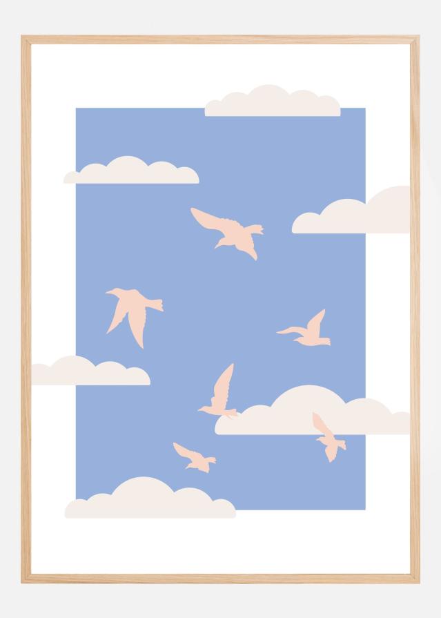 Clouds Bird Plakat
