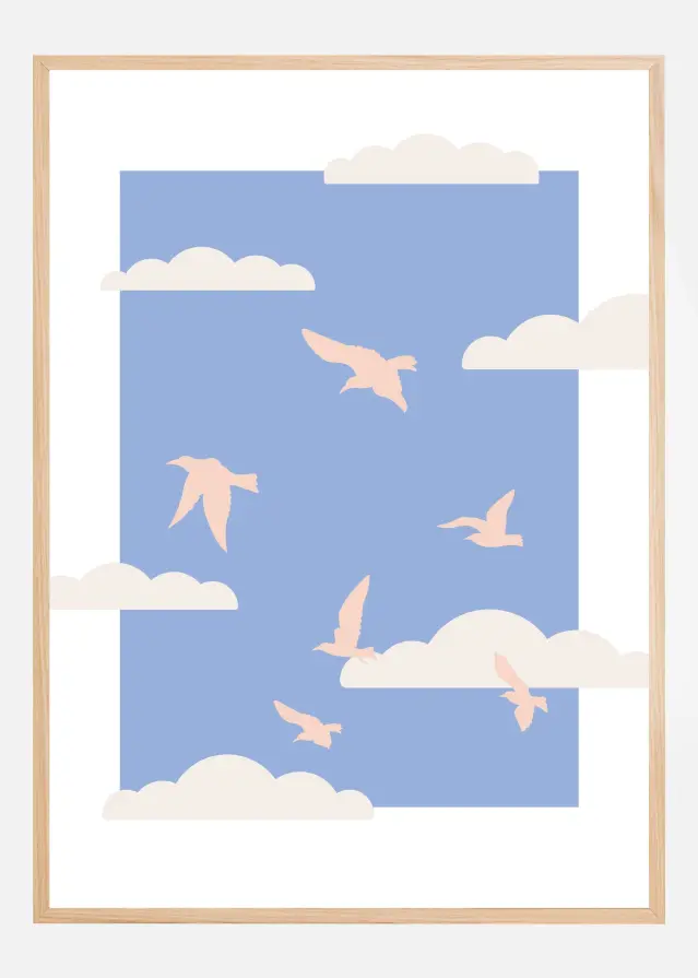 Clouds Bird Plakat