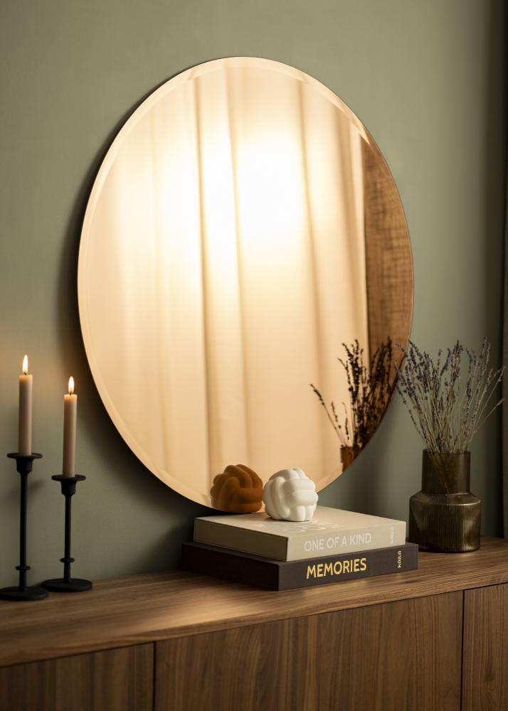 KAILA Rundt Spejl Rose Gold Deluxe 90 cm Ø