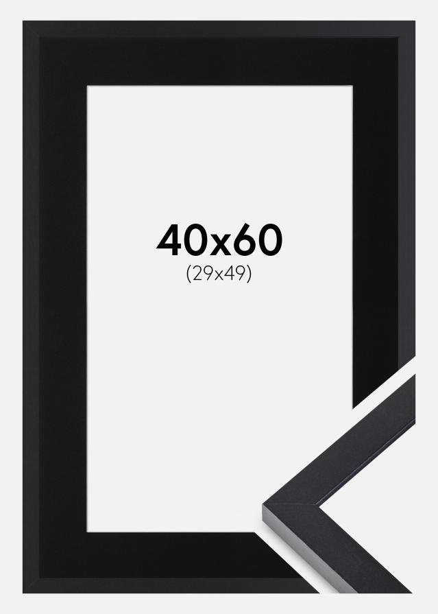 Ramme Selection Sort 40x60 cm - Passepartout Sort 30x50 cm