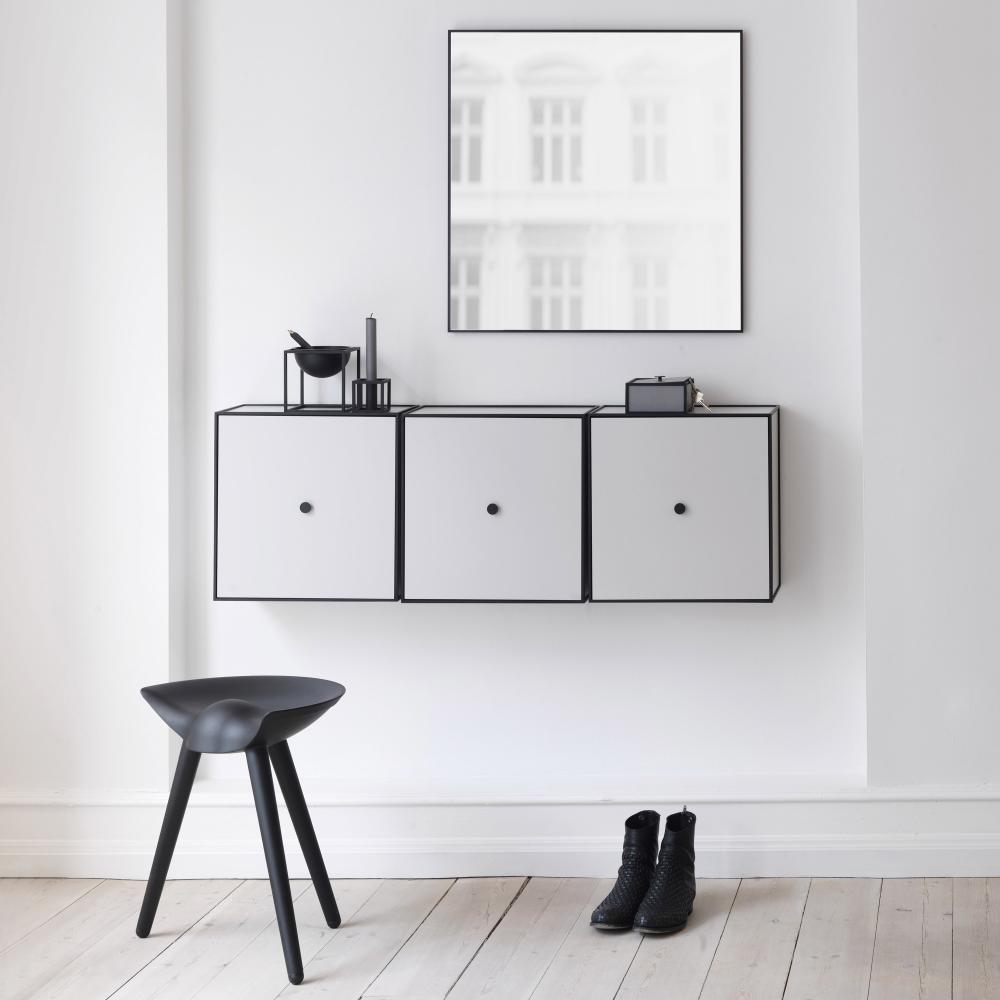 Spejl View by Lassen Sort 70x70 cm