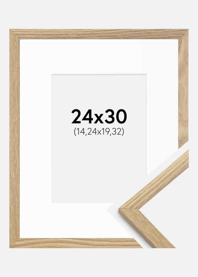 Ramme Trendy Eg 24x30 cm - Passepartout Hvid 6x8 inches