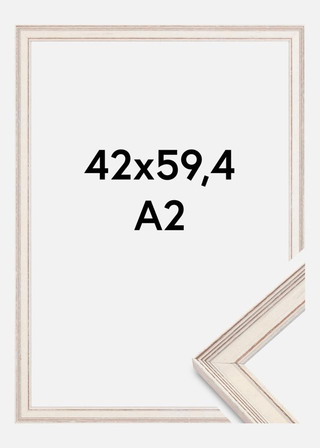 Ramme Shabby Chic Akrylglas Hvid 42x59,4 cm (A2)
