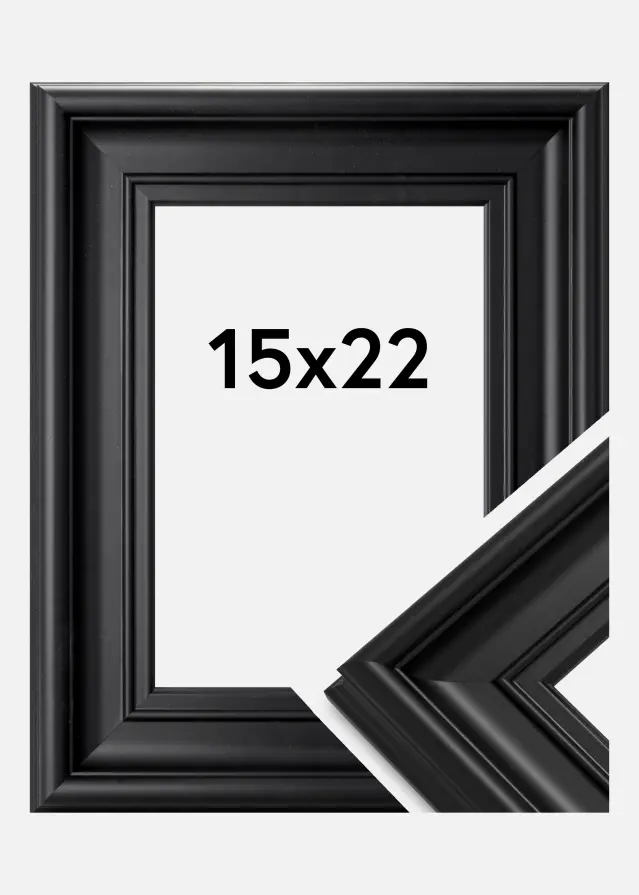 Ramme Mora Premium Sort 15x22 cm