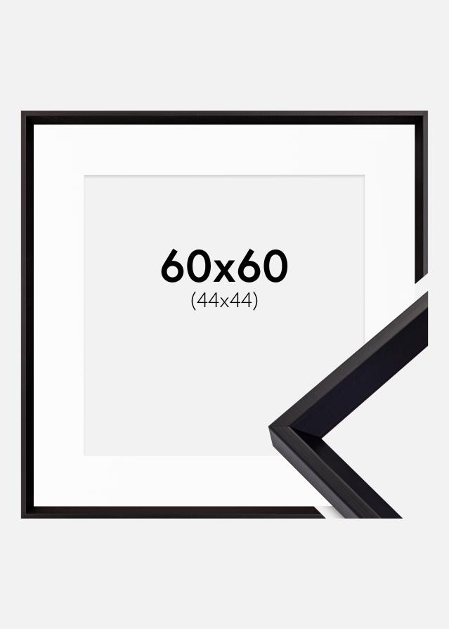 Ramme Globe Sort 60x60 cm - Passepartout Hvid 45x45 cm