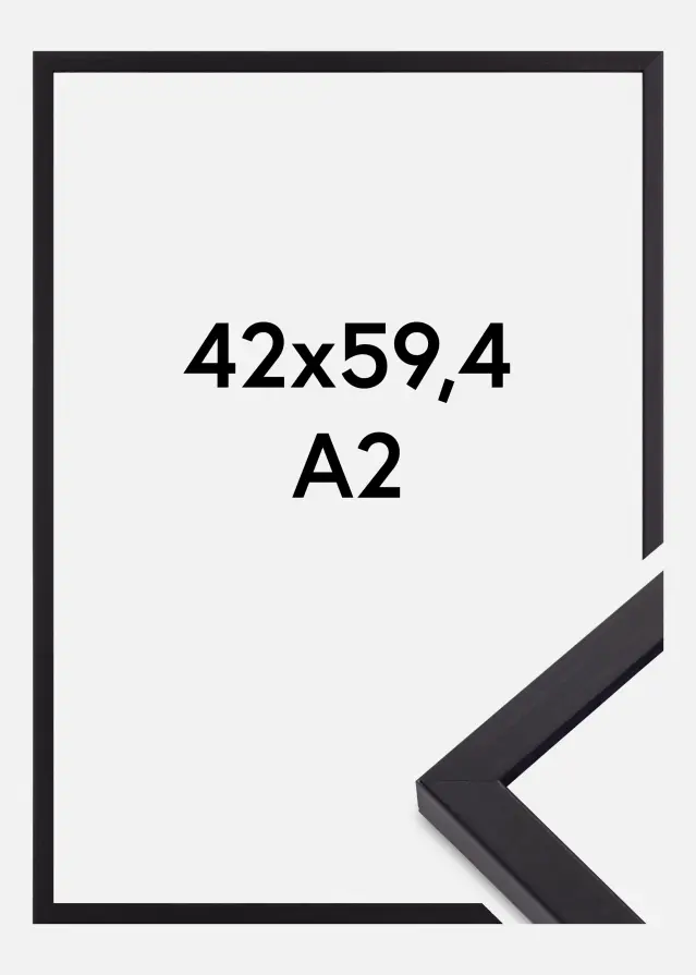 Ramme Torrance Mat antirefleksglas Sort 42x59,4 cm (A2)
