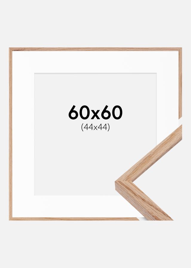 Ramme E-Line Eg 60x60 cm - Passepartout Hvid 45x45 cm