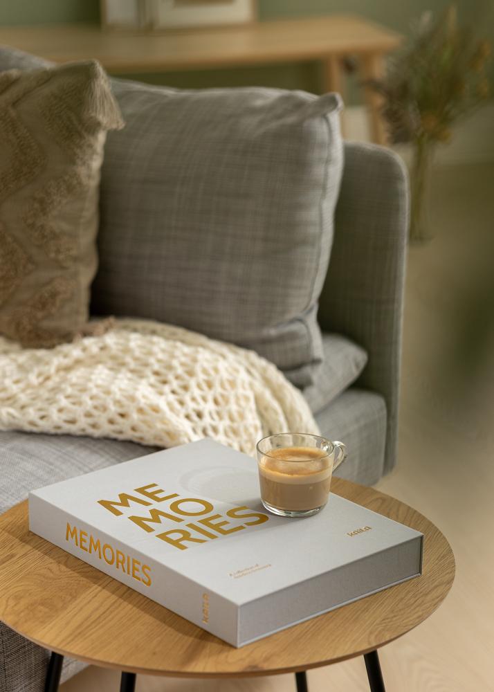 KAILA MEMORIES Grey XL - Coffee Table Photo Album (20 Sorte Sider)