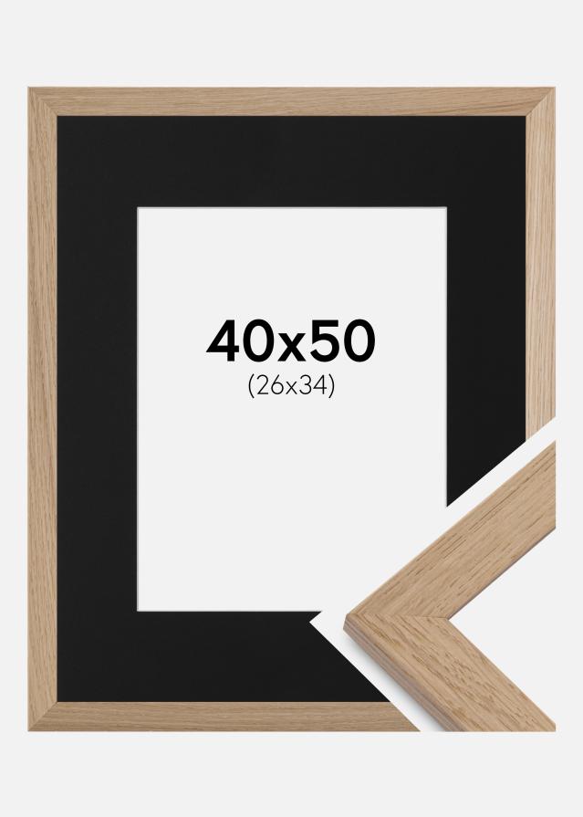 Ramme Trendline Eg 40x50 cm - Passepartout Sort 27x35 cm