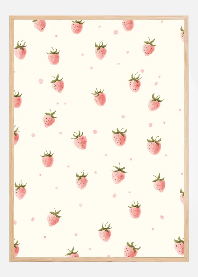 Simple Fresh Strawberry Plakat
