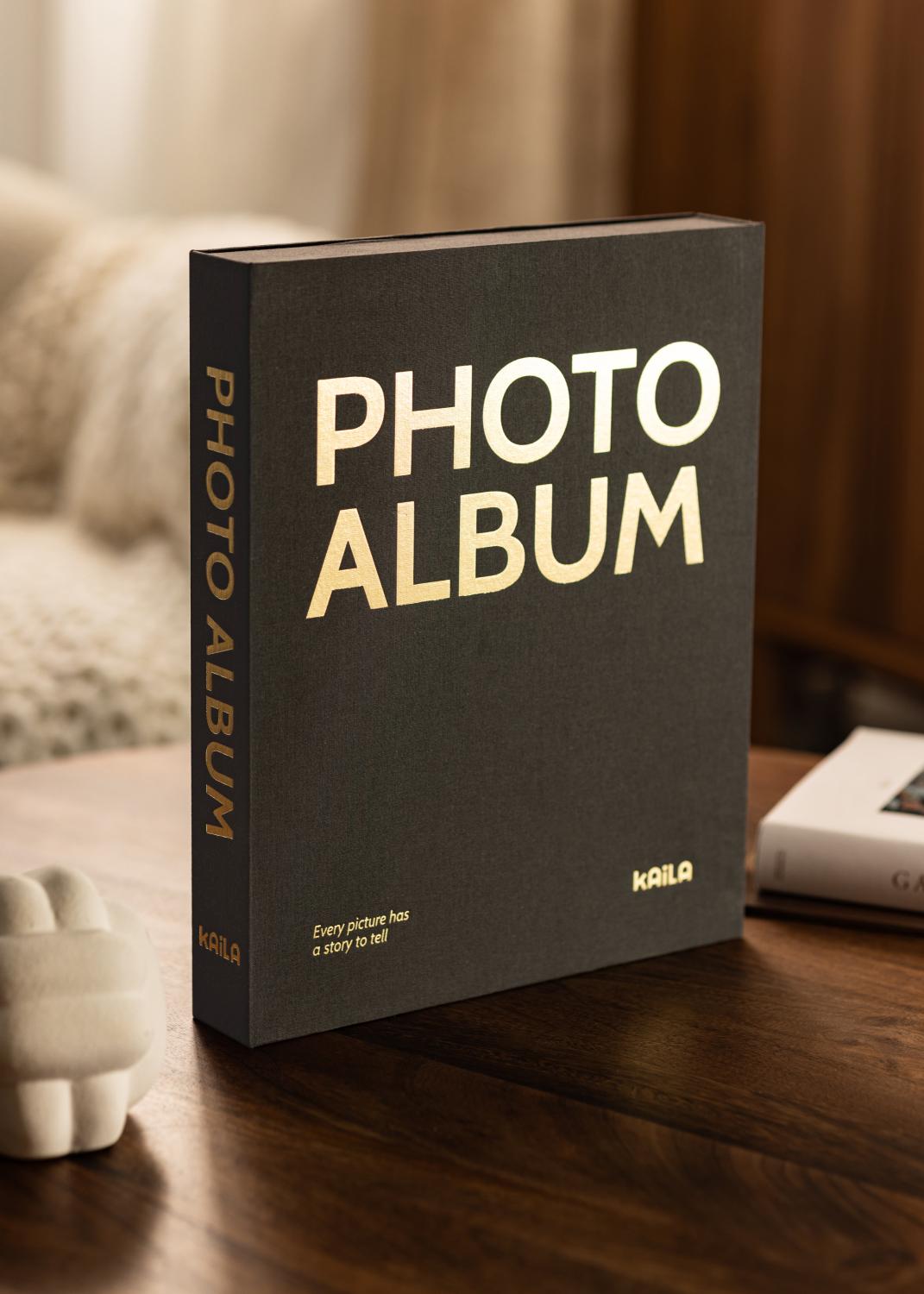 Product Image for KAILA PHOTO ALBUM Black - Coffee Table Photo Album (60 Sorte Sider / 30 Blade)