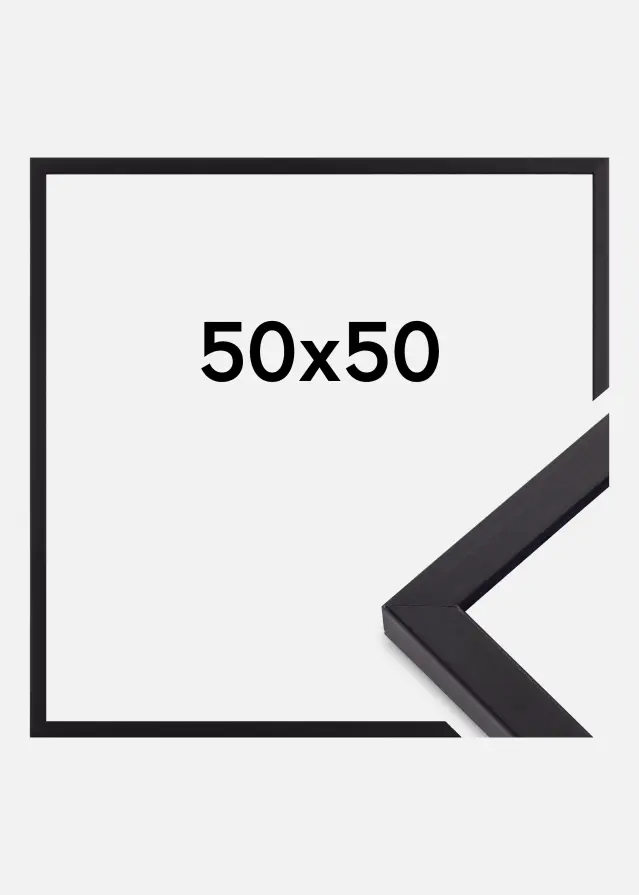 Ramme Torrance Mat antirefleksglas Sort 50x50 cm