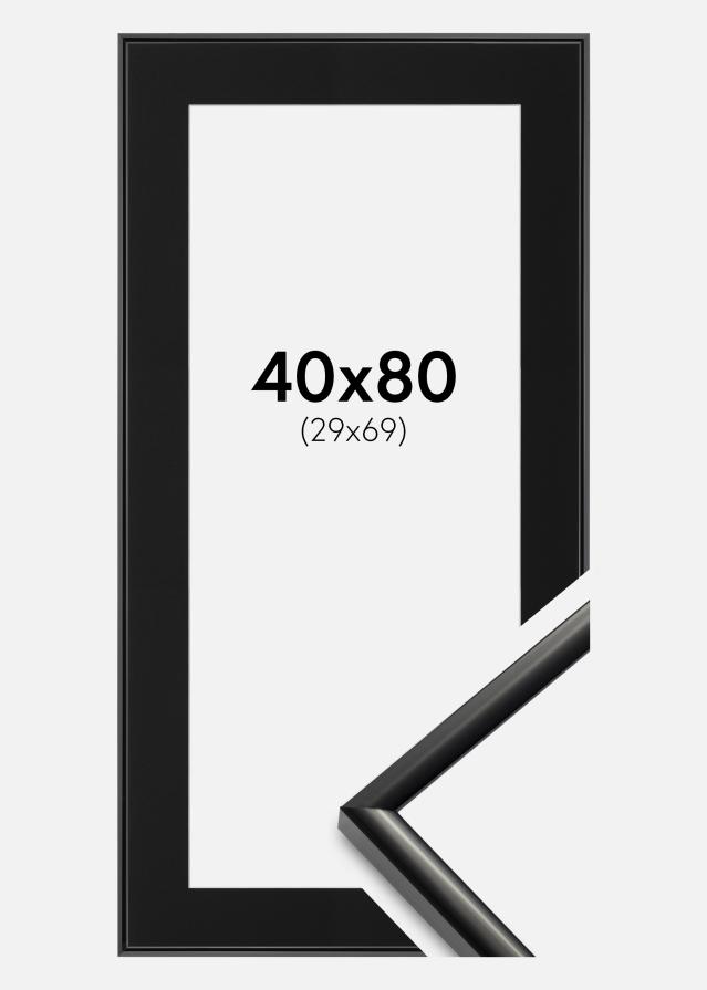 Ramme New Lifestyle Sort 40x80 cm - Passepartout Sort 30x70 cm
