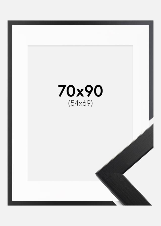 Ramme Trendline Sort 70x90 cm - Passepartout Hvid 55x70 cm
