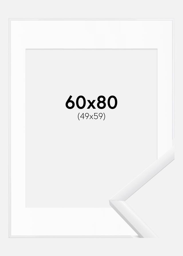 Ramme New Lifestyle Hvid 60x80 cm - Passepartout Hvid 50x60 cm