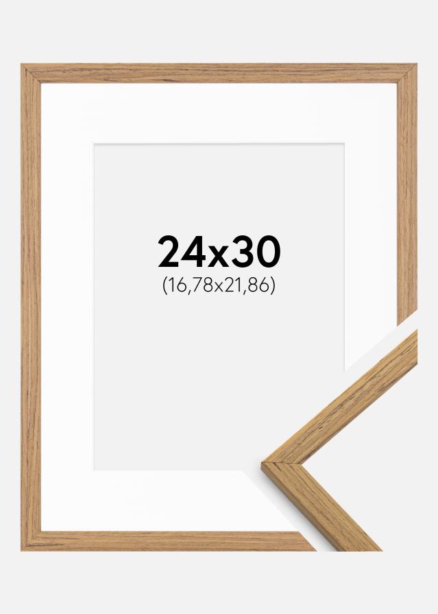 Ramme Edsbyn Teak 24x30 cm - Passepartout Hvid 7x9 inches
