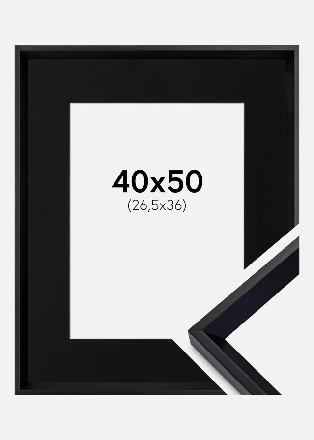 Ramme Globe Sort 40x50 cm - Passepartout Sort 27,5x37 cm