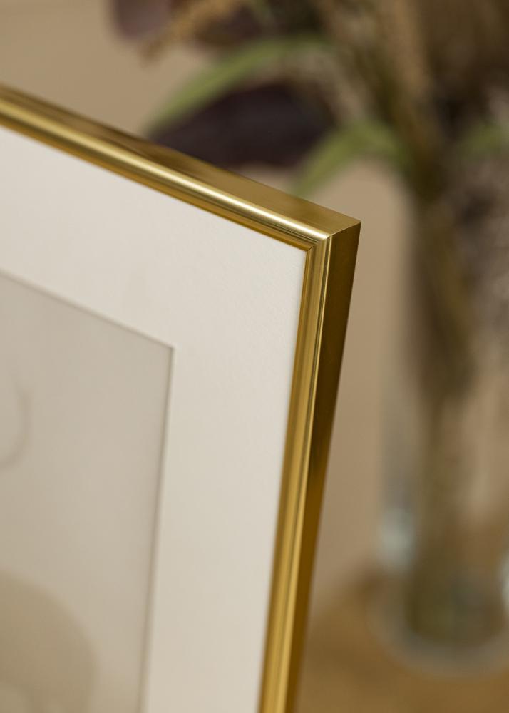 Ramme Victoria Guld 40x50 cm - Passepartout Hvid 28x35 cm
