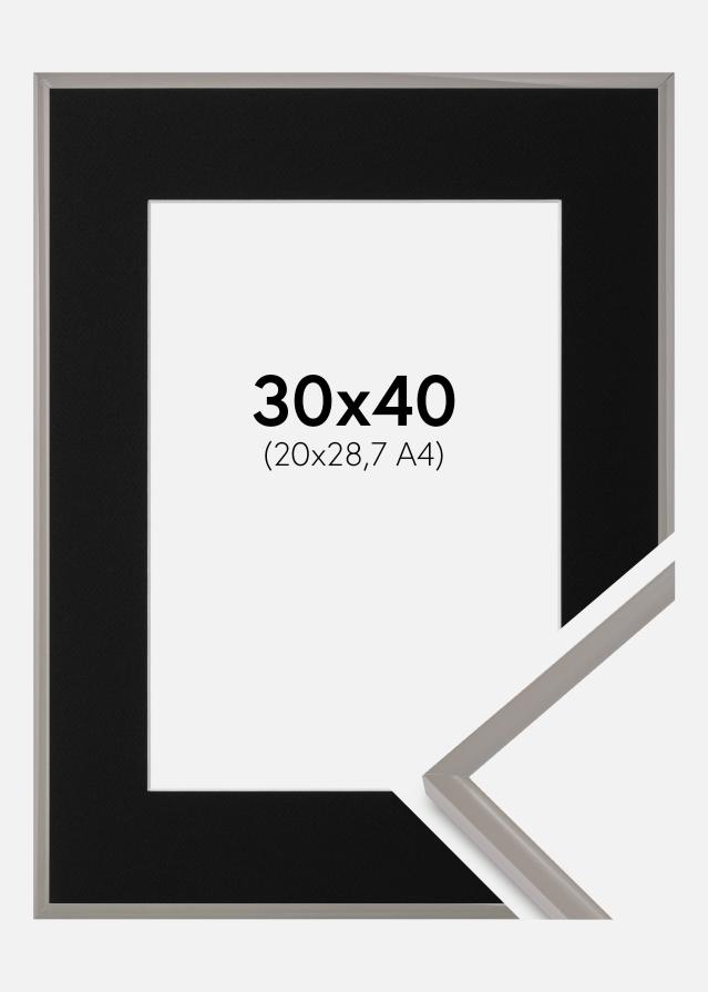 Ramme New Lifestyle Earth Grey 30x40 cm - Passepartout Sort 21x29,7 cm (A4)