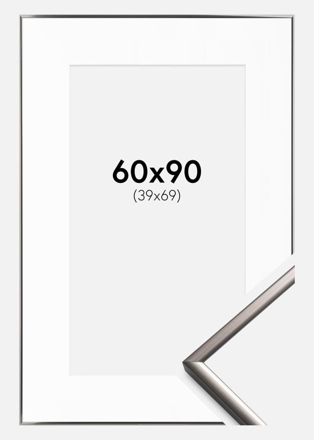 Ramme New Lifestyle Stål 60x90 cm - Passepartout Hvid 40x70 cm