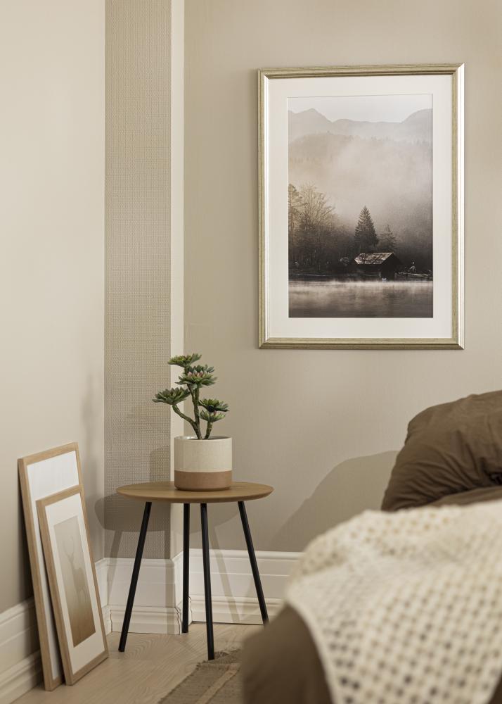 Ramme Västkusten Sølv 70x100 cm - Passepartout Hvid 61x91,5 cm
