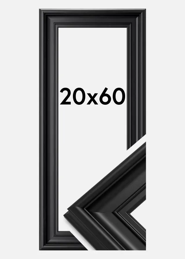 Ramme Mora Premium Sort 20x60 cm