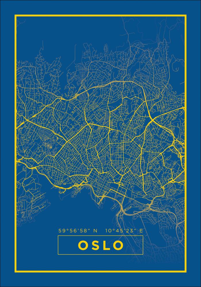 Kort - Oslo - Blå