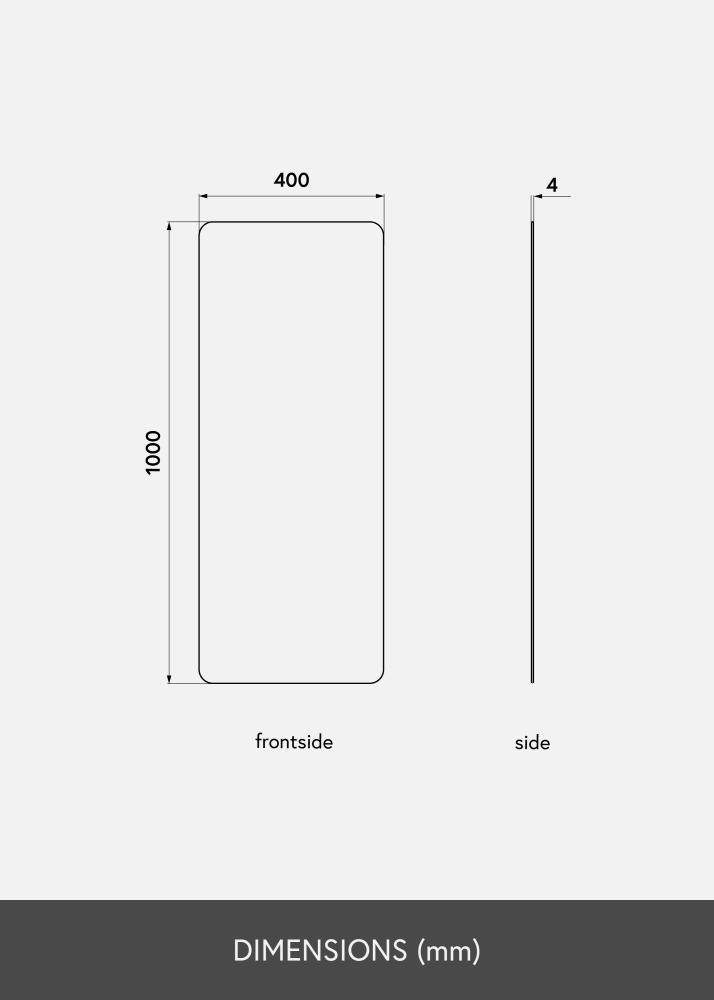 KAILA Spejl Rectangle Rose Gold 40x100 cm