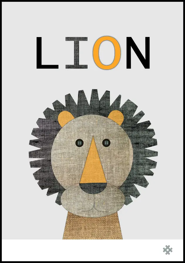 Fabric lion Plakat