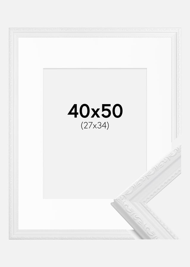 Ramme Abisko Hvid 40x50 cm - Passepartout Hvid 28x35 cm