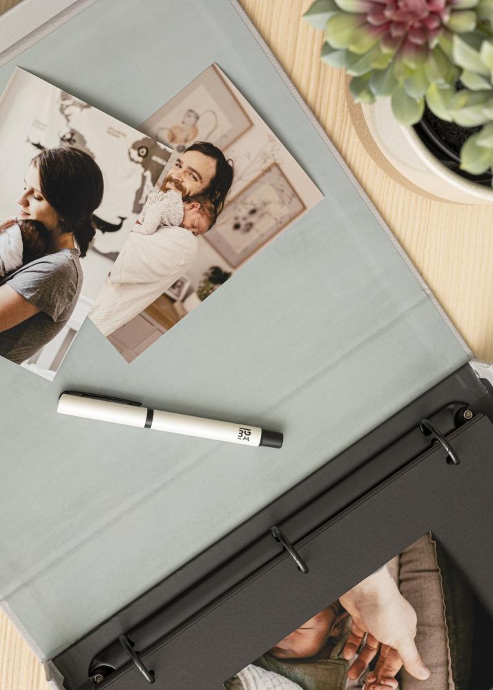 KAILA THROWBACK Grey XL - Coffee Table Photo Album - 60 Billeder i 10x15 cm