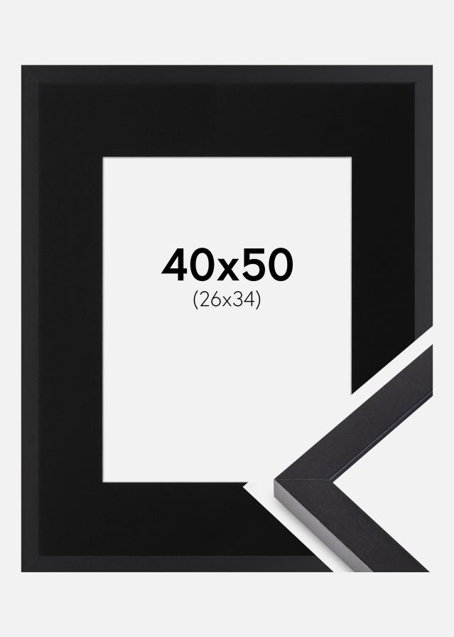 Ramme Selection Sort 40x50 cm - Passepartout Sort 27x35 cm