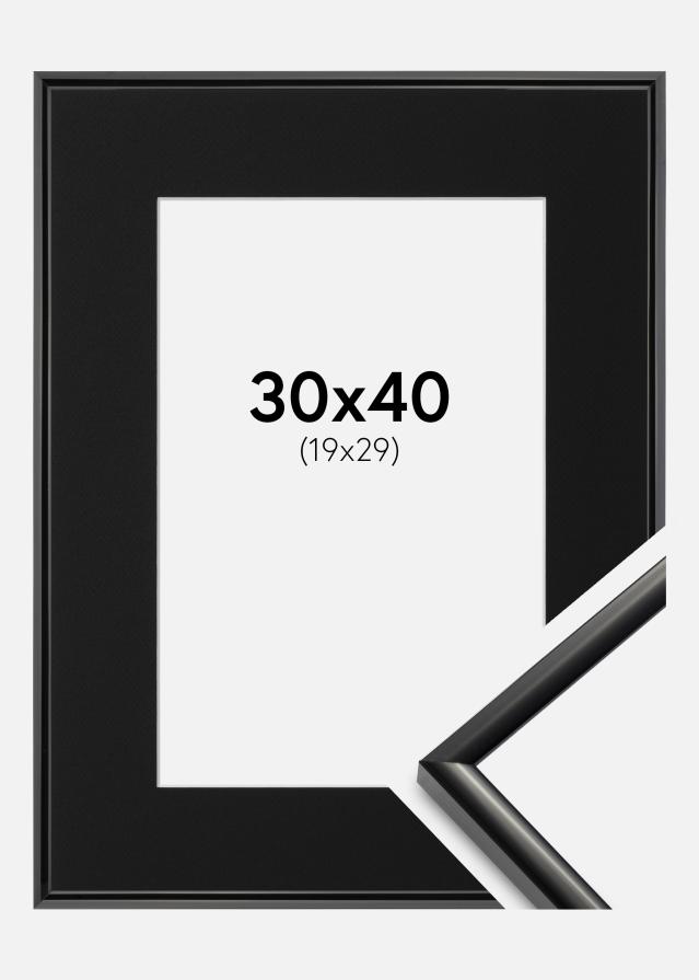 Ramme New Lifestyle Sort 30x40 cm - Passepartout Sort 20x30 cm