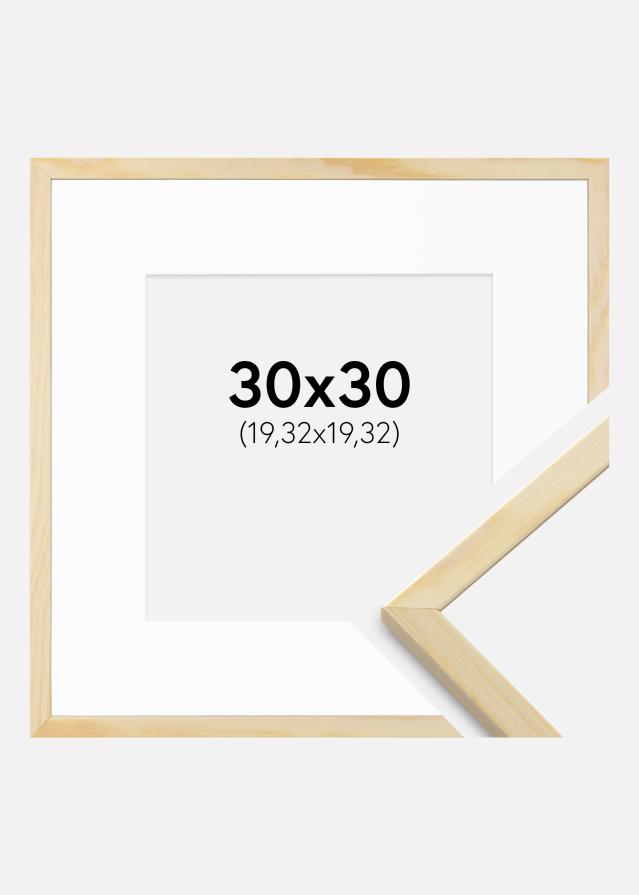 Ramme Galant Fyr 30x30 cm - Passepartout Hvid 8x8 inches