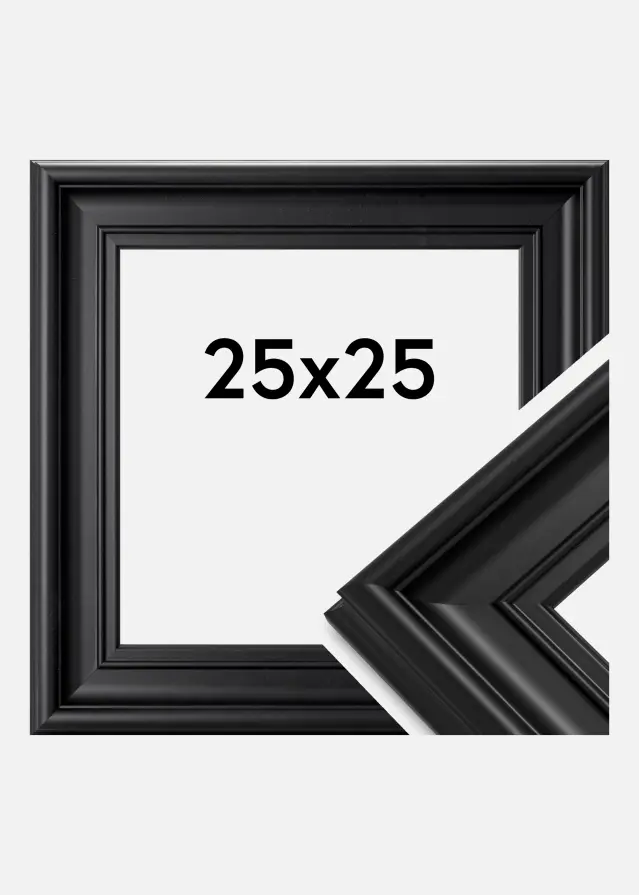 Ramme Mora Premium Akrylglas Sort 25x25 cm