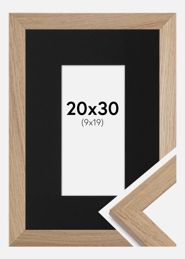 Ramme Trendline Eg 20x30 cm - Passepartout Sort 10x20 cm
