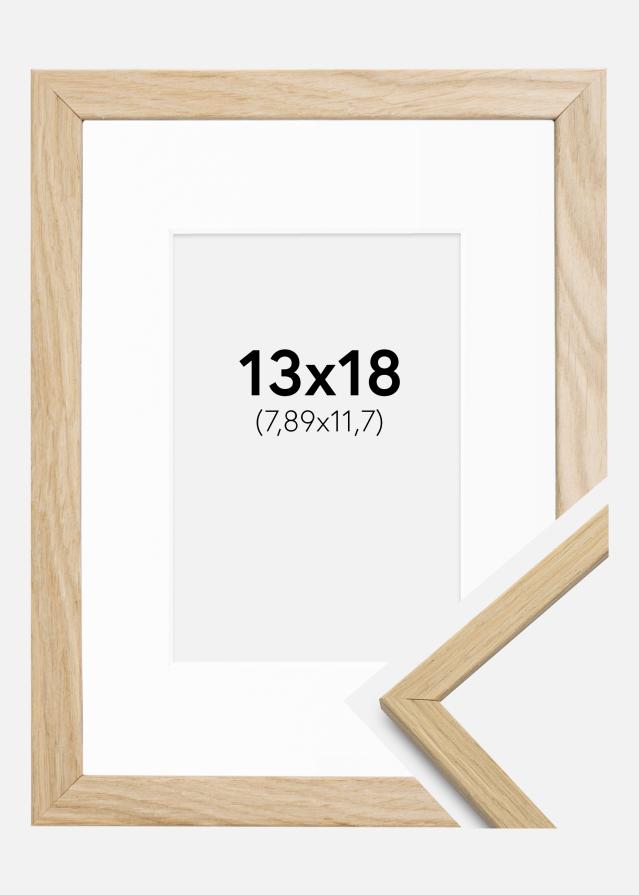 Ramme Edsbyn Eg 13x18 cm - Passepartout Hvid 3,5x5 inches