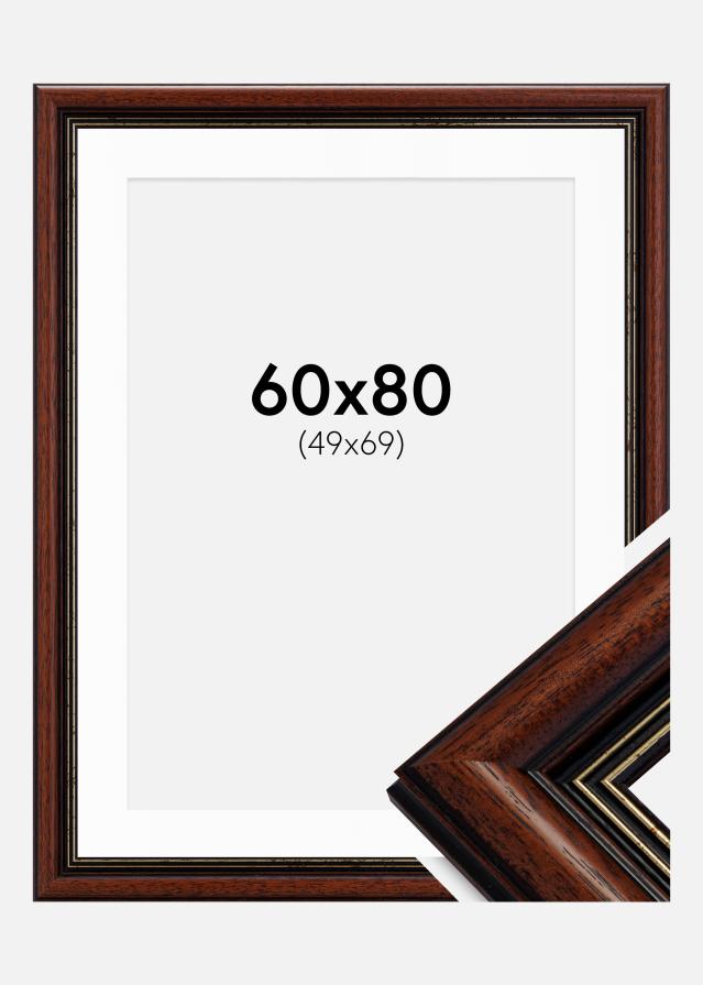 Ramme Old Retro 60x80 cm - Passepartout Hvid 50x70 cm
