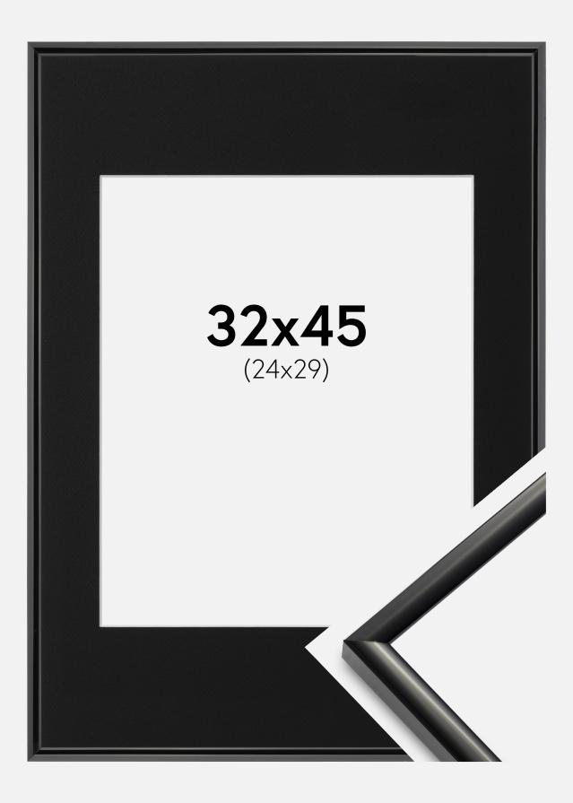 Ramme New Lifestyle Sort 32x45 cm - Passepartout Sort 25x30 cm